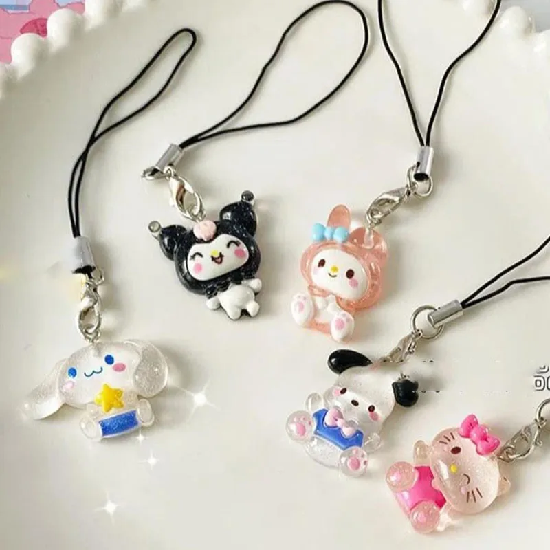 

Hello Kitty Cinnamoroll Kuromi My Melody Pompompurin Pochacco Sanrio Cartoon Cute Bag Lanyard Phone Rope Anime Toy for Girl Gift