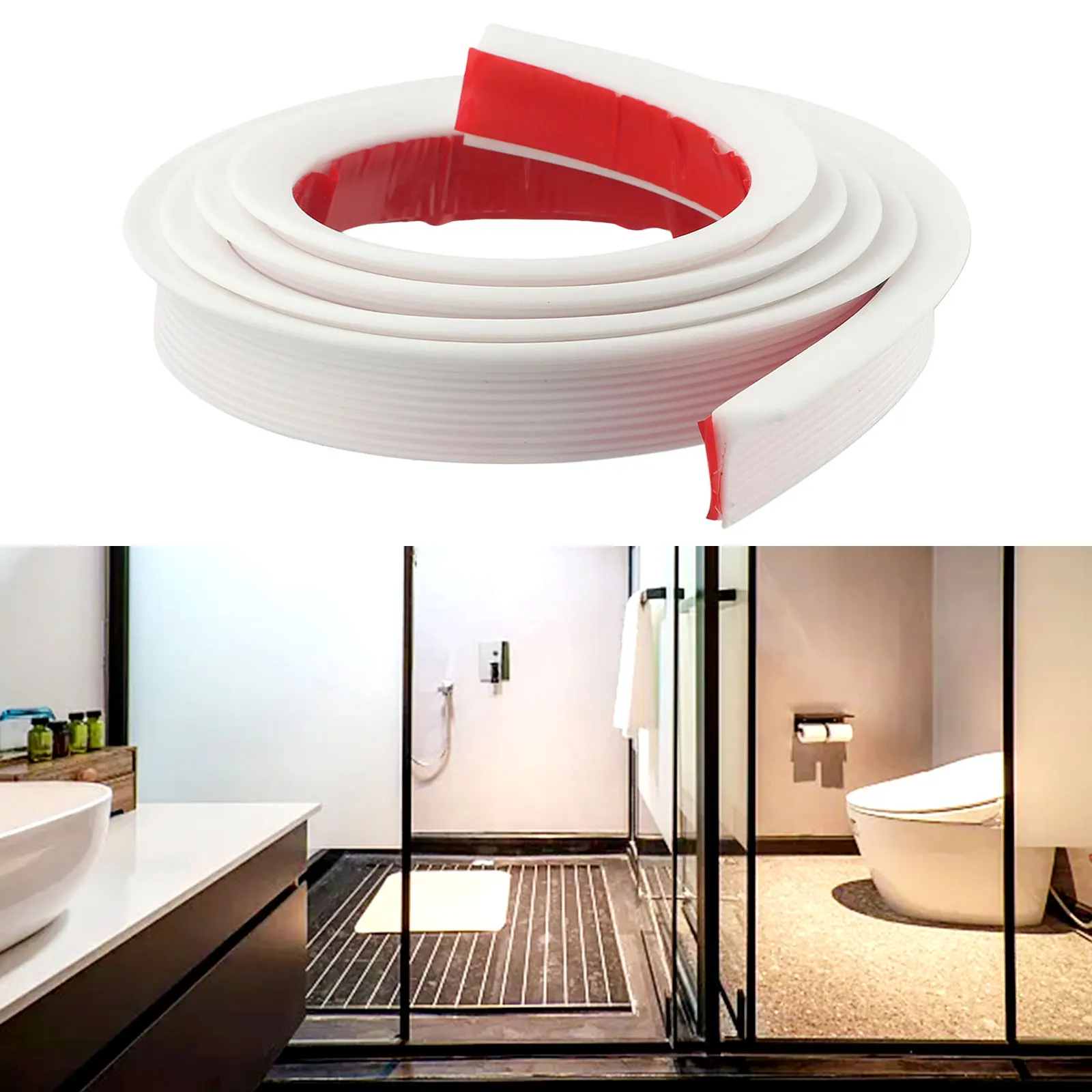 New Bathroom Retention Water Barrier Strip Rubber Silicone Shower Barrier Water Stopper Kitchen Dry And Wet Separation Seal Stri
New Bathroom Retention Water Barrier Strip Rubber Silicone Shower Barrier Water Stopper Kitchen Dry And Wet Separation Seal Stri