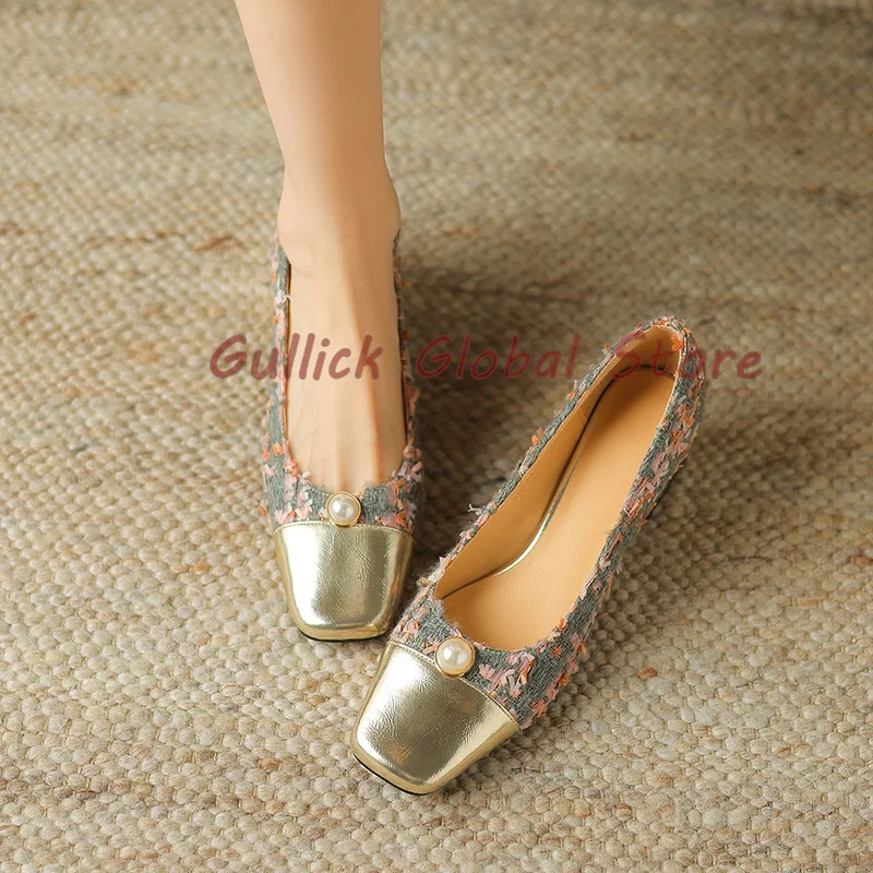 2024 Spring New Style Elegant Genuine Leather Square Toe Shallow Pumps Pearl Decoration Summer Dress Party Women Shoes Soft 
2024 Spring New Style Elegant Genuine Leather Square Toe Shallow Pumps Pearl Decoration Summer Dress Party Women Shoes Soft