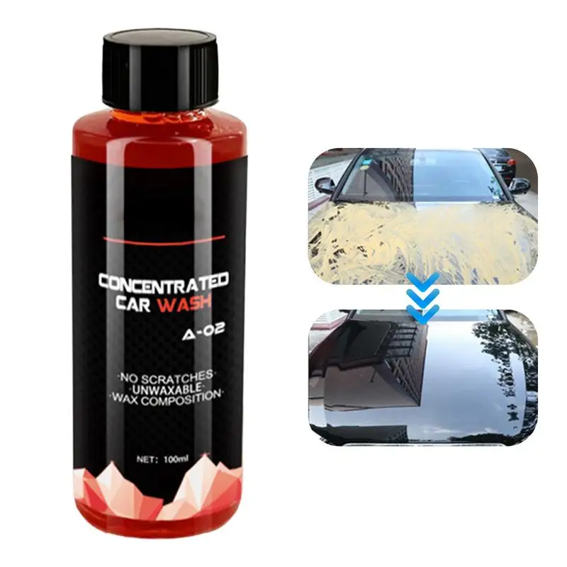 

Car Wash Liquid Stain Remover Shampoo 5.3oz Deep Clean & Restores High Foam Highly Concentrated Multifunctional Car Detailing