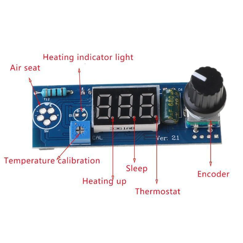 PCB Board Attemperator Digital Soldering Iron 12-24V 6.7x2.5x2.3cm HAKKO T12 Heating Indicator Light Brand New
PCB Board Attemperator Digital Soldering Iron 12-24V 6.7x2.5x2.3cm HAKKO T12 Heating Indicator Light Brand New