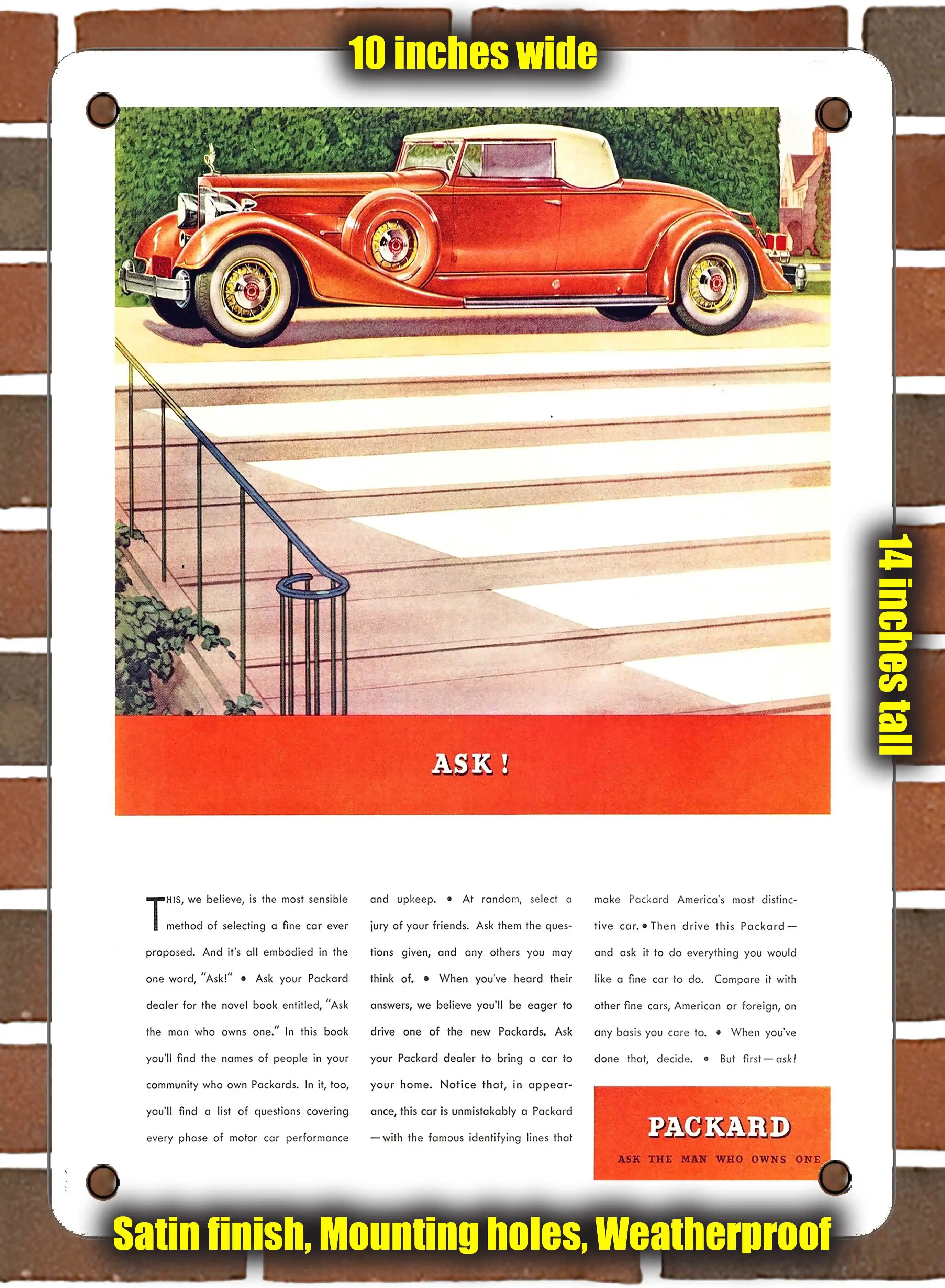 Металлический знак-1934 Packard Twelve Convertible Coupe - 10x14 дюймов
Металлический знак-1934 Packard Twelve Convertible Coupe - 10x14 дюймов