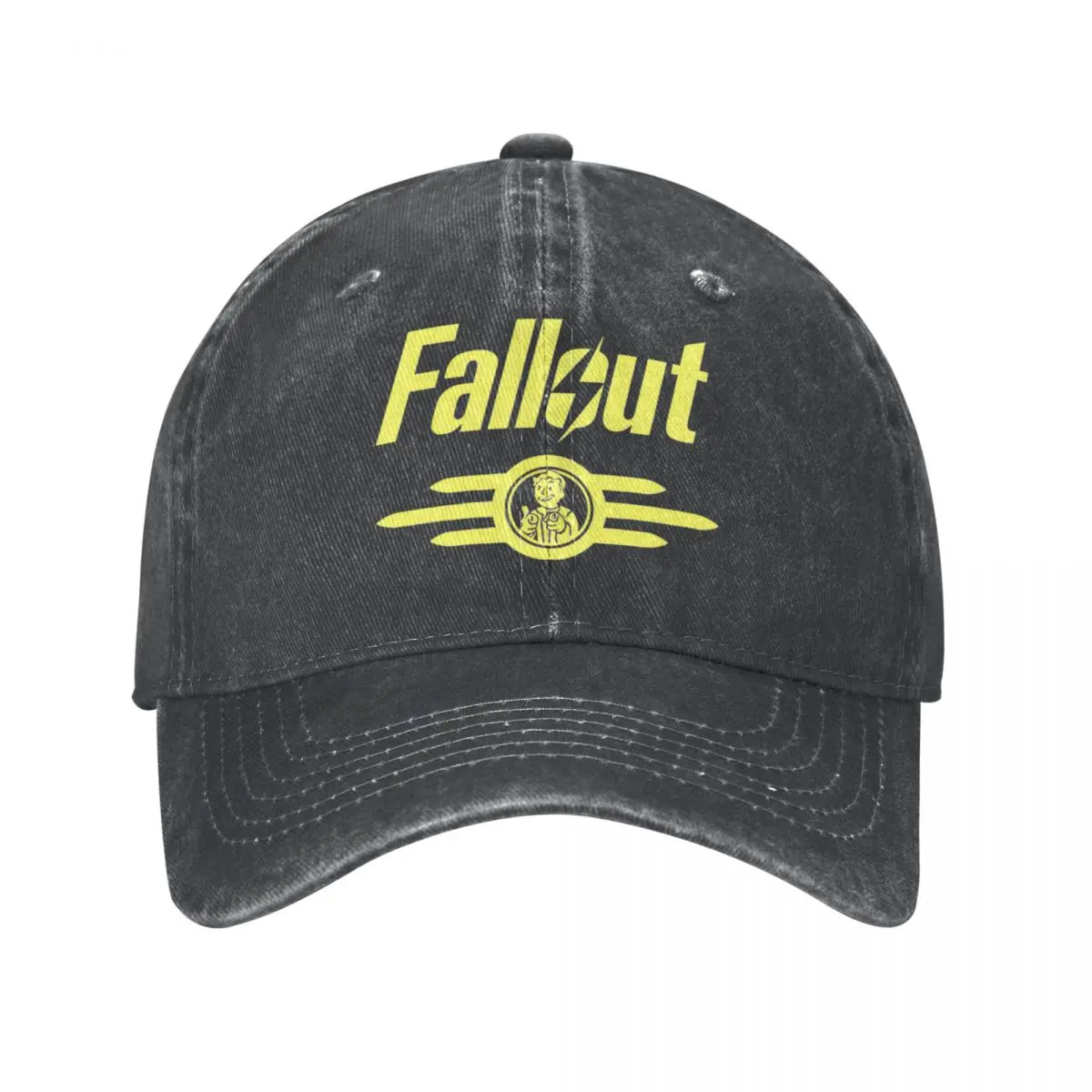 

Vintage Fallouts Finger Guns Trucker Hats Vintage Distressed Denim Washed Funny Games Casquette Dad Hat For Men Women Adjustable