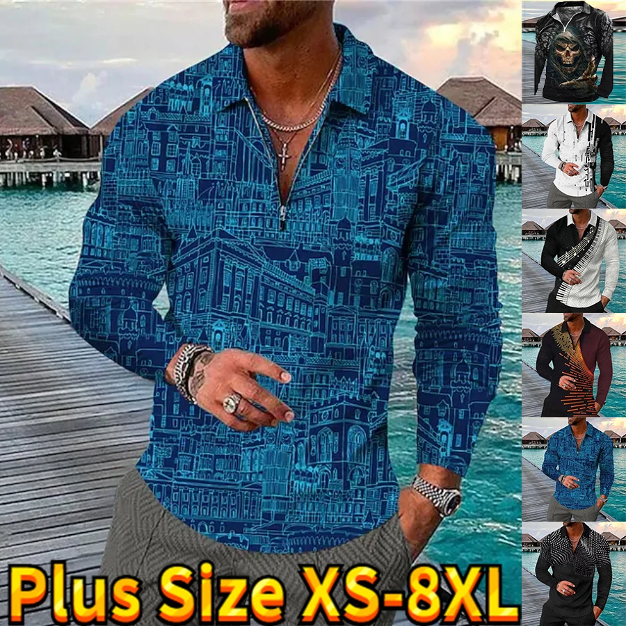 2023 Summer Fashion Lapel Long Sleeve Pullover Casual Men's T-shirt Zipper POLO Shirt Men's New Top Tie-dyed Printed T-shirt
2023 Summer Fashion Lapel Long Sleeve Pullover Casual Men's T-shirt Zipper POLO Shirt Men's New Top Tie-dyed Printed T-shirt