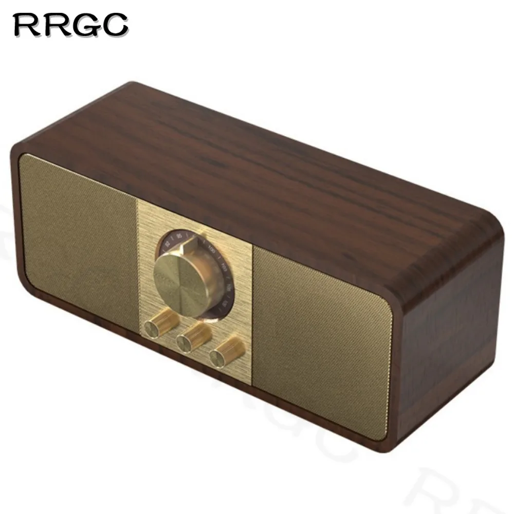 

Wooden Wireless Bluetooth Speakers Retro Classic Soundbox Super Bass Subwoofer FM Radio Support TF Disk AUX IN Music Playback