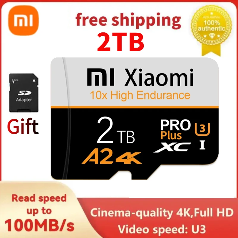 

Оригинальная Xiaomi на 1 ТБ, флэш-карта памяти Micro TF SD, карта памяти TF/SD на 128 ГБ, 256 ГБ, 512 ГБ, мини-карта памяти класса 10 для камеры/телефона, новинка 2024