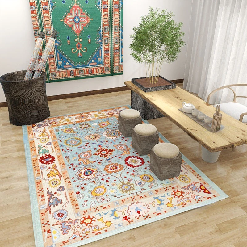 

American Retro Carpets for Living Room Large Area Soft Bedroom Decor Carpet Home Washable Door Floor Mat Persian Style Study Rug