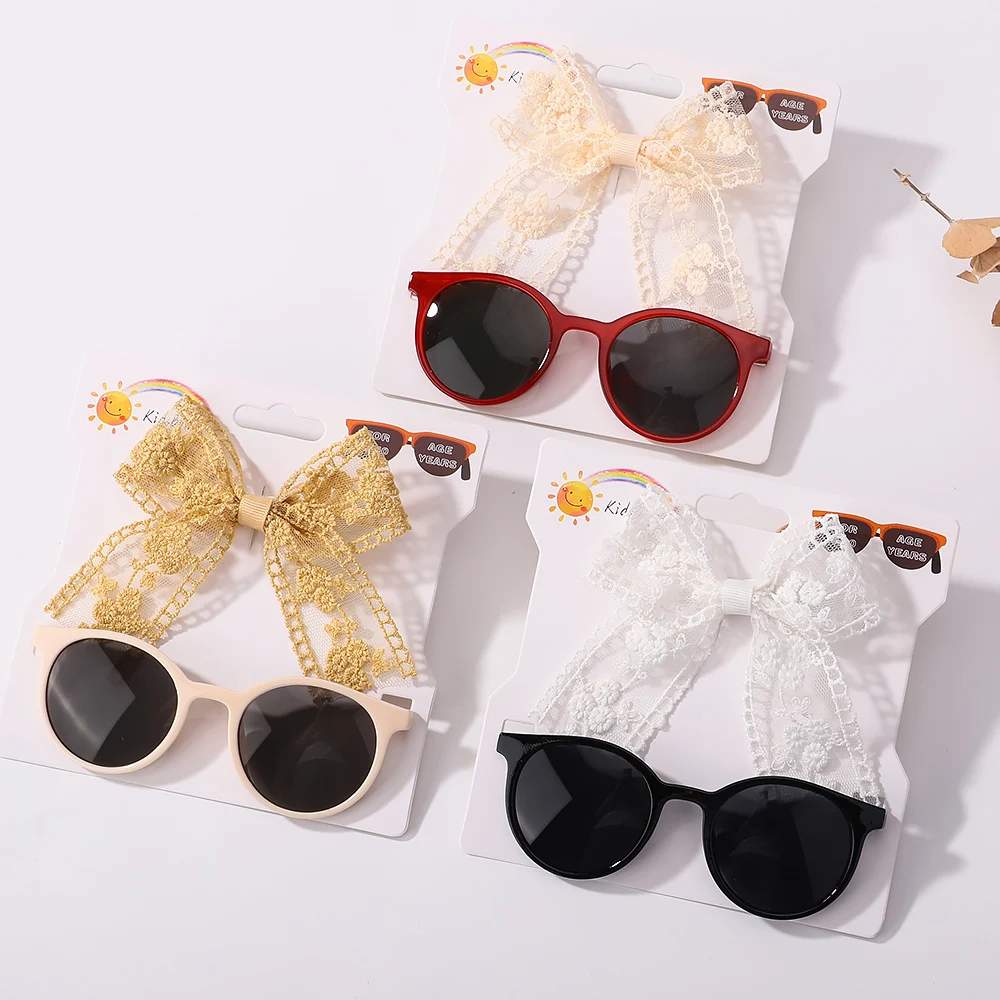 2Pcs/Set Lace Bows Hairpin Sunglasses Set Girls Beach Photography Props Toddler Baby Hair Bands Headwear Kids Hair Accessories
2Pcs/Set Lace Bows Hairpin Sunglasses Set Girls Beach Photography Props Toddler Baby Hair Bands Headwear Kids Hair Accessories