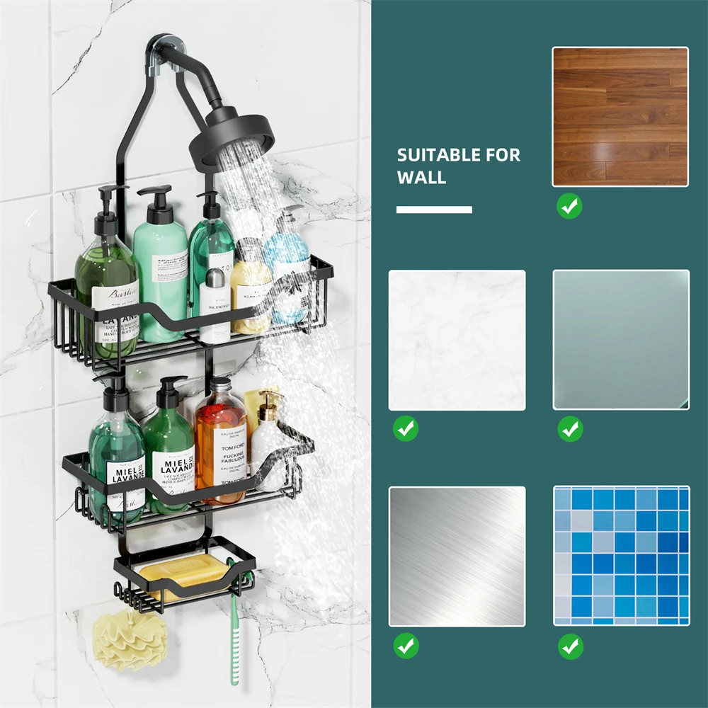 Toilet Iron Rain Head Hanger Bathroom Rack Shampoo Shower Gel Storage Rack Shower Room Storage Bathroom Accessories
Toilet Iron Rain Head Hanger Bathroom Rack Shampoo Shower Gel Storage Rack Shower Room Storage Bathroom Accessories