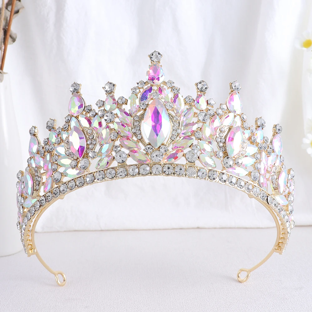 

Wedding Crown Rhinestone Tiara Metal Bridal Crown Jewelry Hair Accessories Holiday Birthday Party Tiara Fit for Queen andGirls