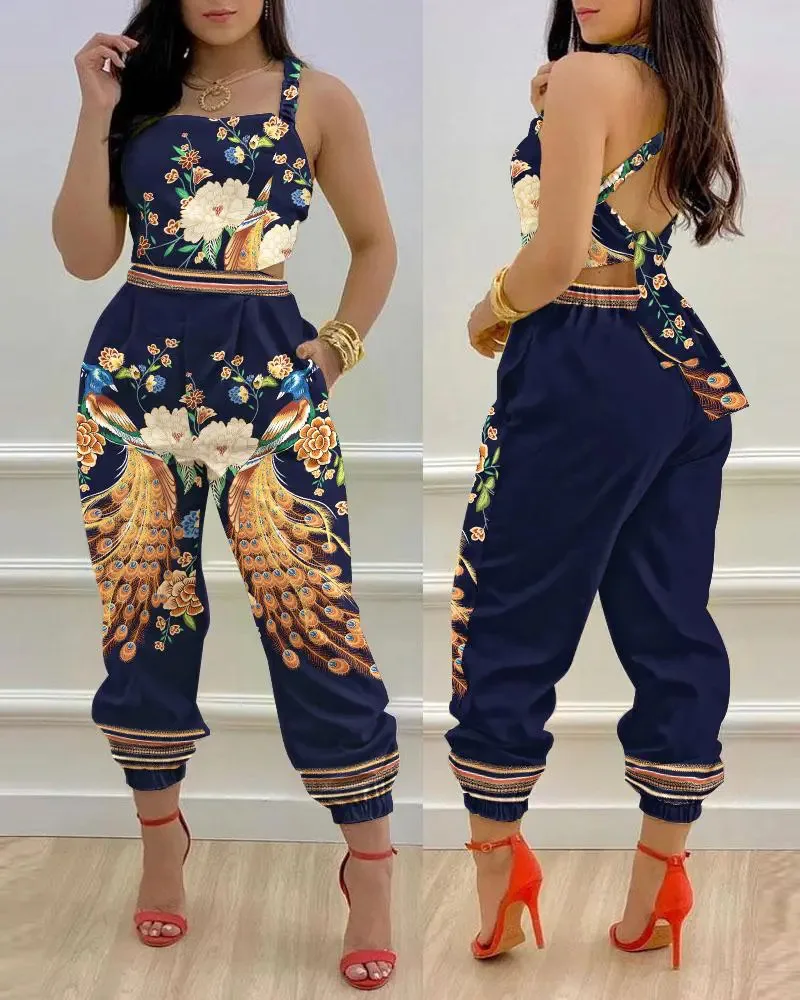 African Clothes for Women Spring Summer 2023 African Women Sleeveless Polyester Printing Long Jumpsuit African Jumpsuit
African Clothes for Women Spring Summer 2023 African Women Sleeveless Polyester Printing Long Jumpsuit African Jumpsuit
