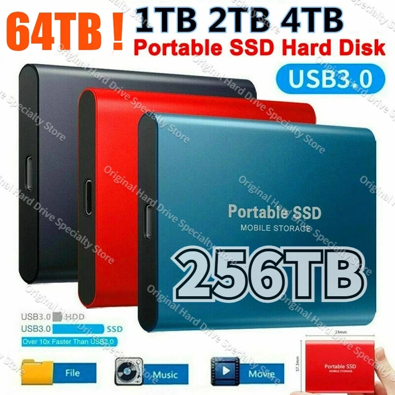 Portable Disco Duro Externo 16TB USB 3.1 Type-C M.2 SSD External Hard Drive 500GB 1TB 2TB Flash Drive 8TB Hard Disks for Laptops
Portable Disco Duro Externo 16TB USB 3.1 Type-C M.2 SSD External Hard Drive 500GB 1TB 2TB Flash Drive 8TB Hard Disks for Laptops