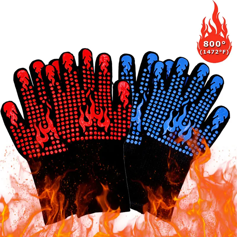 

High temperature resistance, 800 degrees, flame retardant, fireproof, barbecue insulation, silicone microwave oven, oven gloves