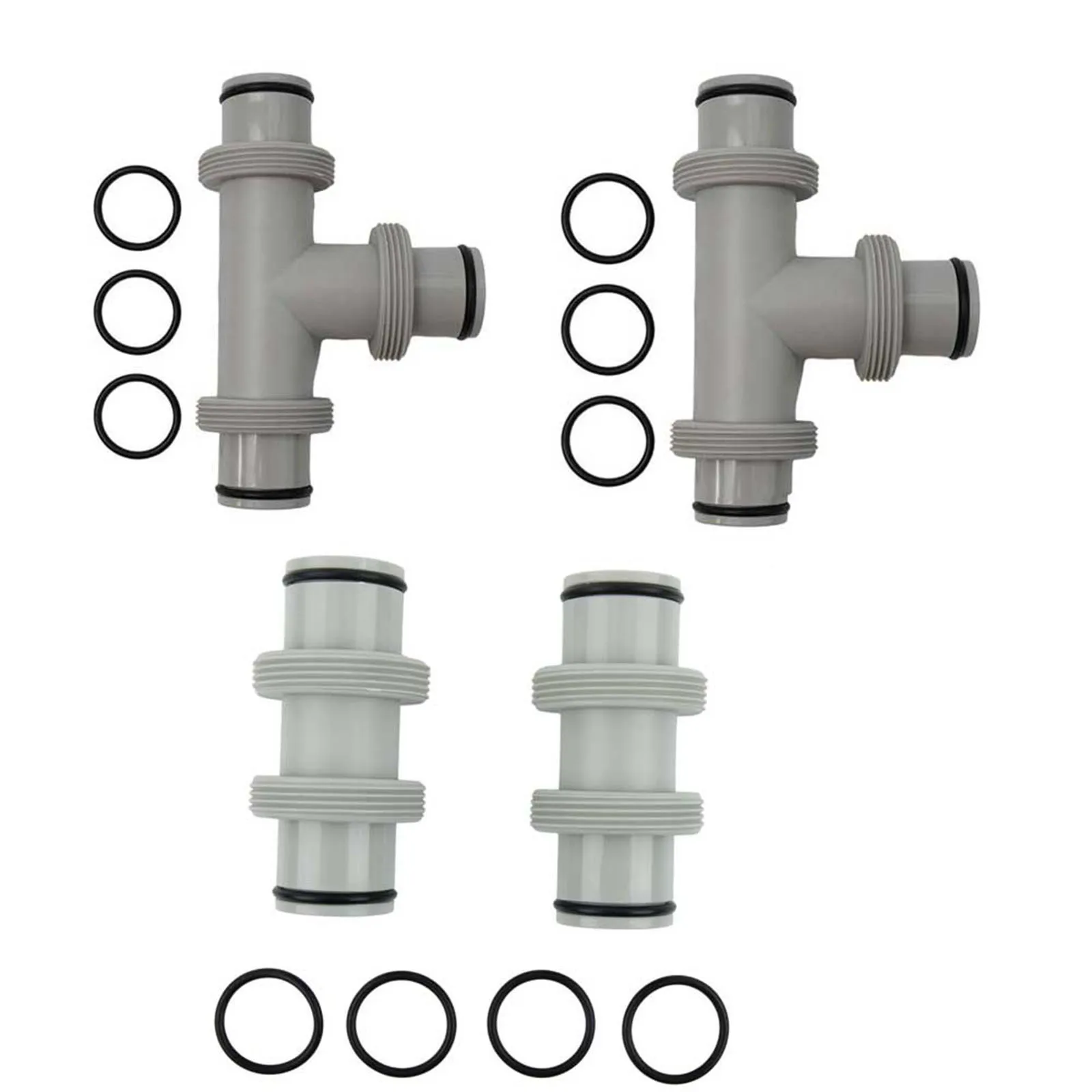 

Filter Pump Adapter Pool Hose Connector Swimming Pool Accessories 1.5 Inches Dia 4pcs/set PP Replacement T Joint