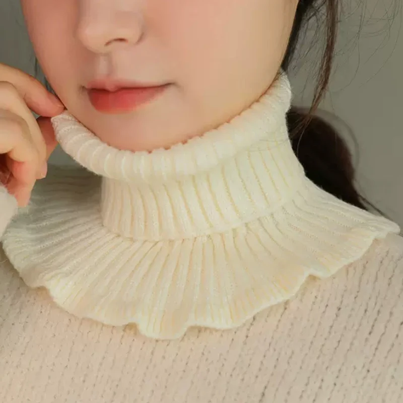 Winter Thermal Fake Collar Scarf Knit Wool Elastic False Collar Scarf Men Women Cycling Windproof Ruffles Detachable Wrap Scarf
Winter Thermal Fake Collar Scarf Knit Wool Elastic False Collar Scarf Men Women Cycling Windproof Ruffles Detachable Wrap Scarf