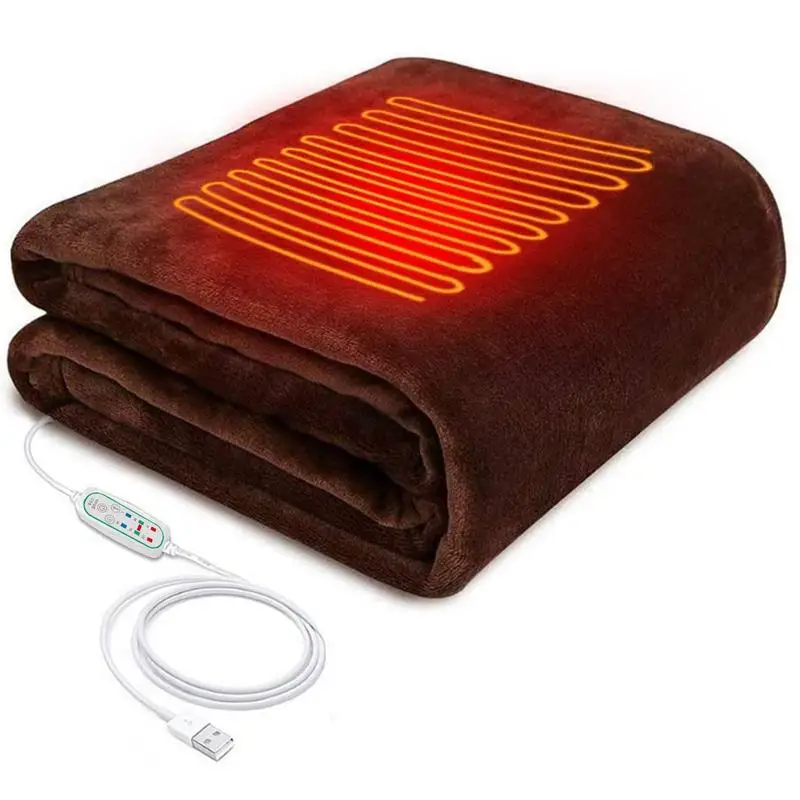 

Шаль с электрическим подогревом, моющееся одеяло из углеродного волокна с индикатором температуры и функцией таймера, 3 режима