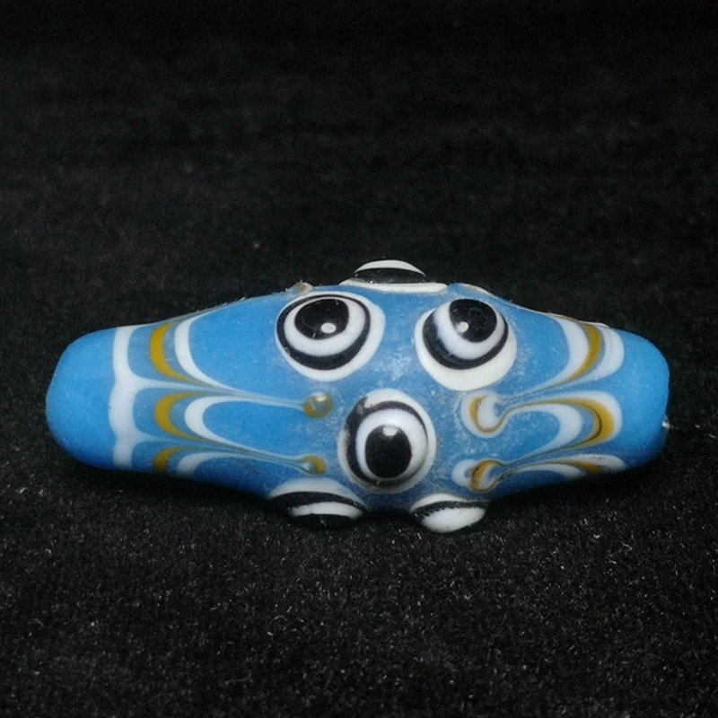 Rare Chinese Glass eye Beads Necklace Pendant Beautiful Ancient Gift Collection Size 54*23 MM
Rare Chinese Glass eye Beads Necklace Pendant Beautiful Ancient Gift Collection Size 54*23 MM