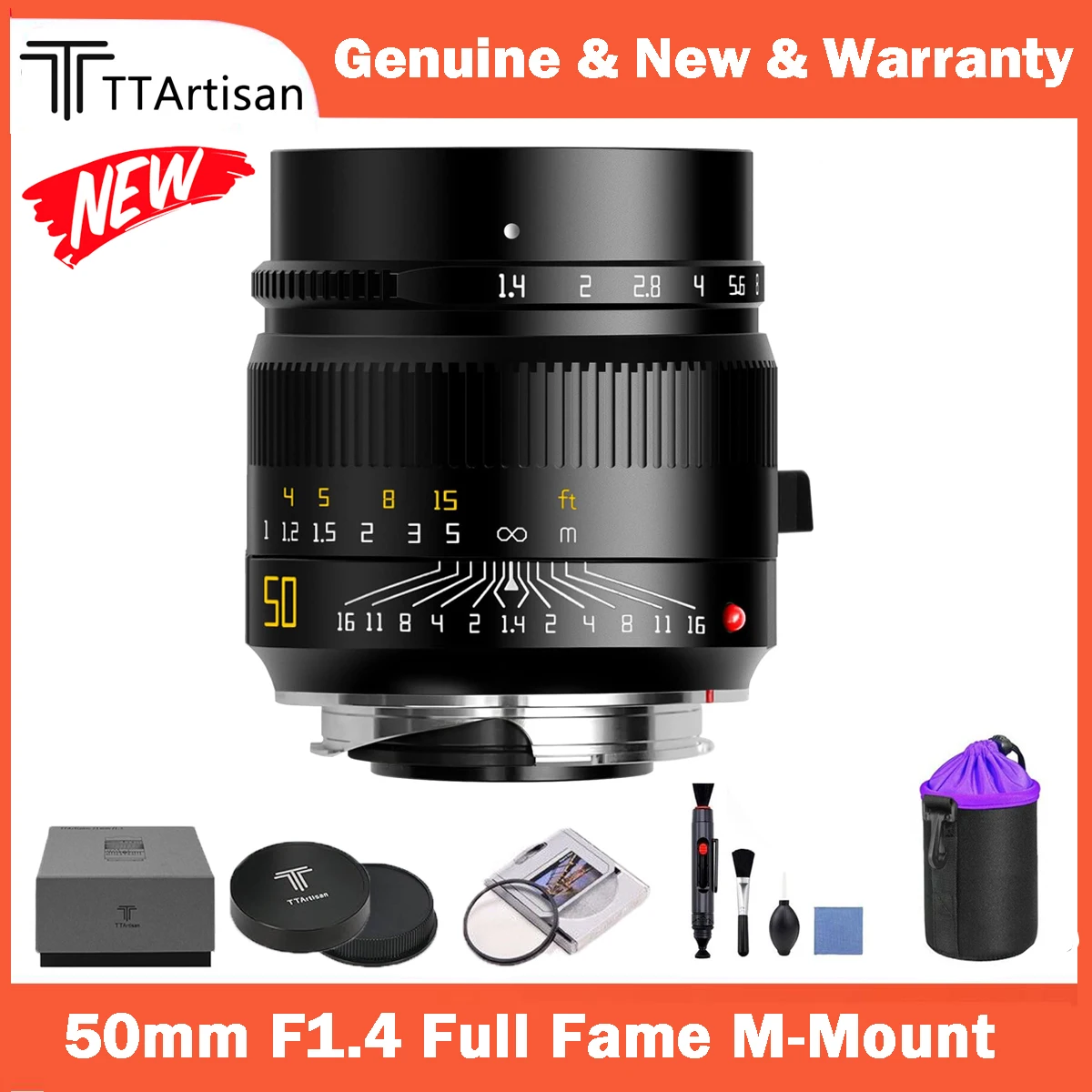 Портретный объектив TTartisan 50 мм F1.4 с большой диафрагмой и ручной фокусировкой для камер M-Mount, таких как M M240 M3 M6 M7 M8 M9 M9p M10
Портретный объектив TTartisan 50 мм F1.4 с большой диафрагмой и ручной фокусировкой для камер M-Mount, таких как M M240 M3 M6 M7 M8 M9 M9p M10