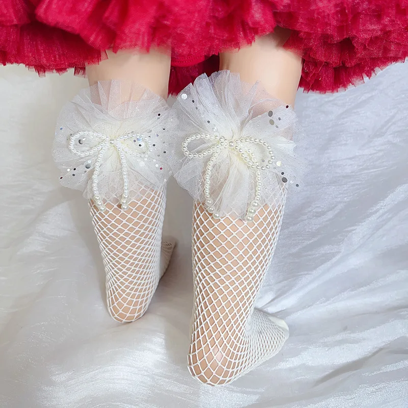 Toddler Baby Girls Pearl Socks Cotton Blend Newborn Mid Tube Breathable Hollow Mesh Socks
Toddler Baby Girls Pearl Socks Cotton Blend Newborn Mid Tube Breathable Hollow Mesh Socks