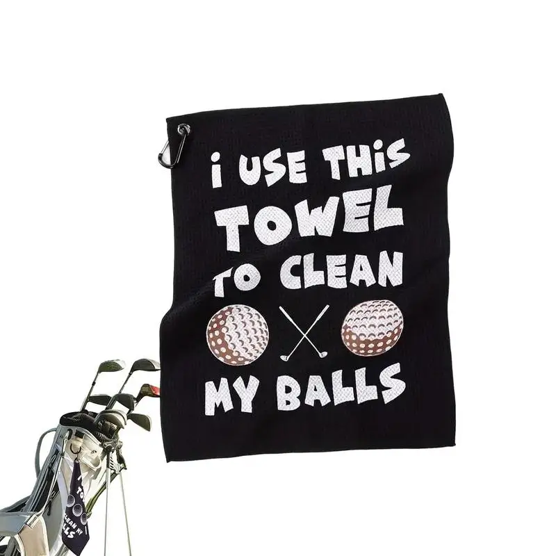 

Полотенце для гольфа, мужское полотенце для гольфа с карабином, вафельная черная тряпка для гольфа, мягкие портативные тряпки для гольфа, аксессуары для гольфа для женщин