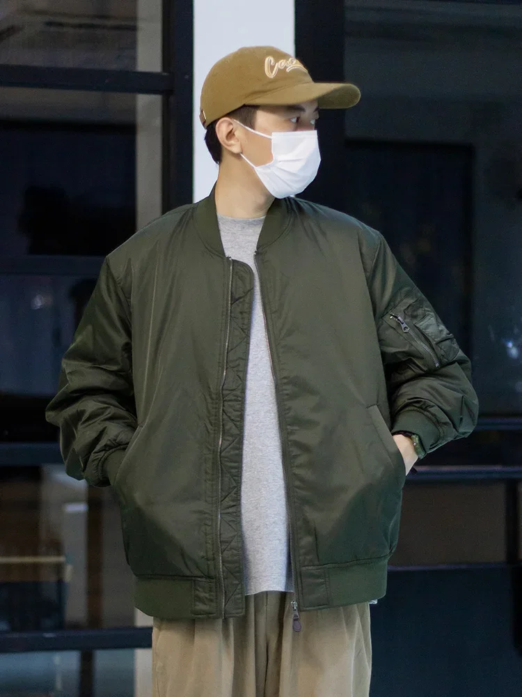 Autumn Winter Stand Collar Baseball Flight Jacket Men's Solid Color Thickened Warm Loose Bomber Zipper Cotton Coat Male Clothing
Autumn Winter Stand Collar Baseball Flight Jacket Men's Solid Color Thickened Warm Loose Bomber Zipper Cotton Coat Male Clothing
