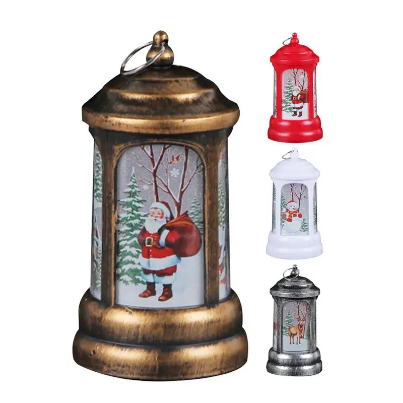 

Christmas Lanterns Vintage Snowman Elk Santa Wind Light LED Night Light Centerpieces for Tables Home 2023 Xmas Navidad Noel Gift