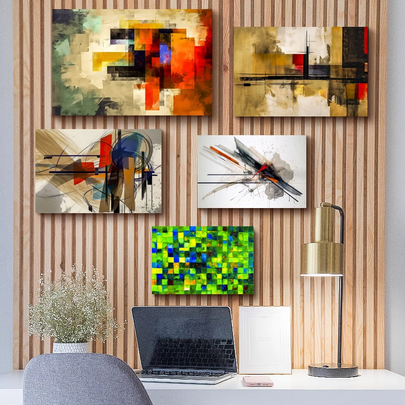 

30*20CM Oil Painting Effect Modern Minimalist Frameless Tempered Glass Art Living Room Dining Room Sofa Wall Decoration Painting