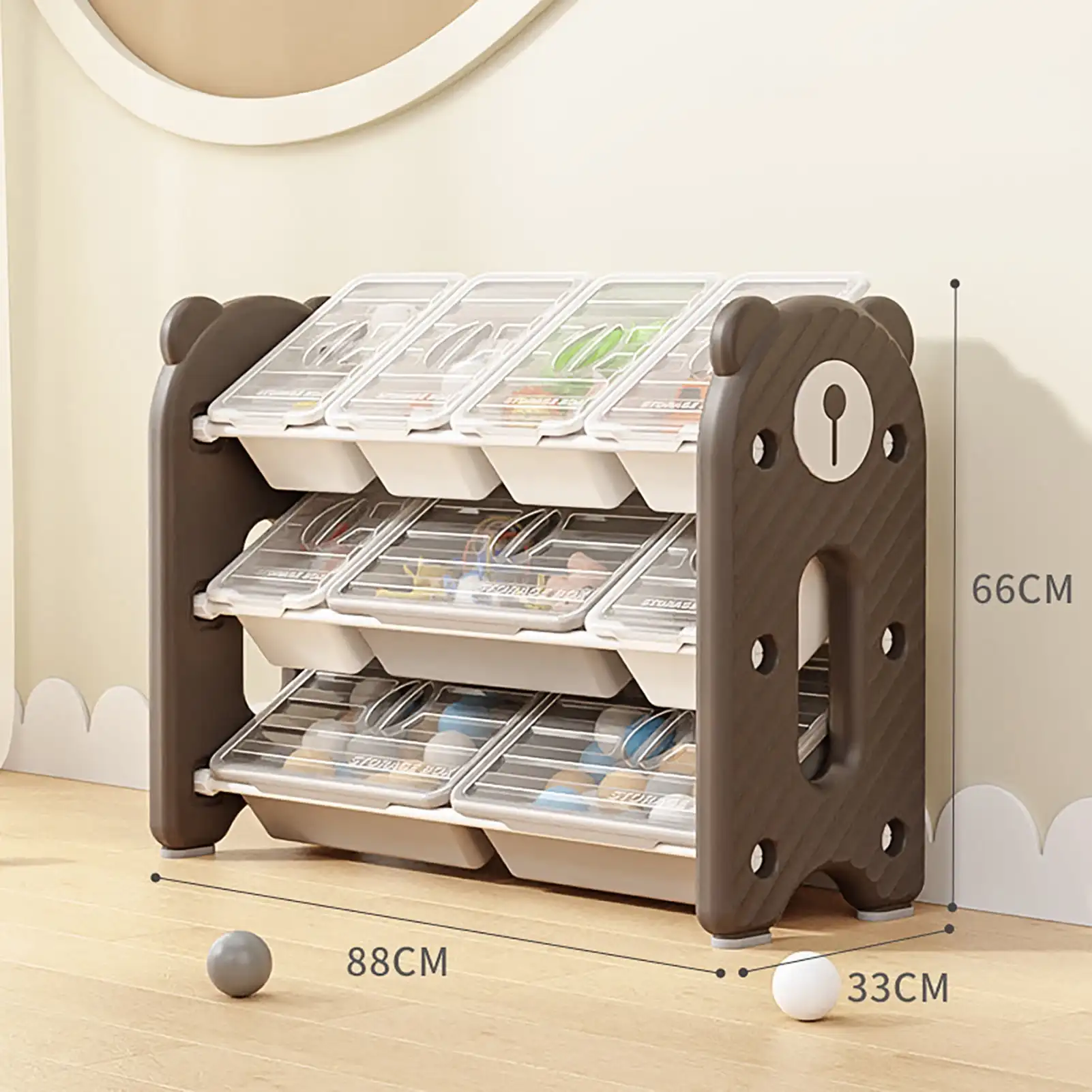 Toy Storage Organizer with 9 Removable Bins - Sturdy and Spacious Shelf for Toys- Perfect for Playrooms and Bedrooms,Brown
Toy Storage Organizer with 9 Removable Bins - Sturdy and Spacious Shelf for Toys- Perfect for Playrooms and Bedrooms,Brown