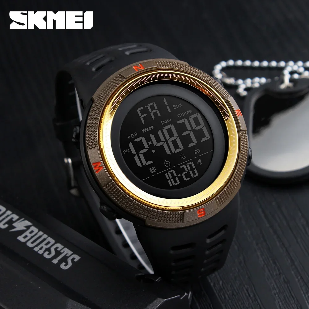 

SKMEI 1251 Multifunction Watches Alarm Clock Chrono 5Bar Waterproof Digital Watch reloj hombre Outdoor Men Sport Watch