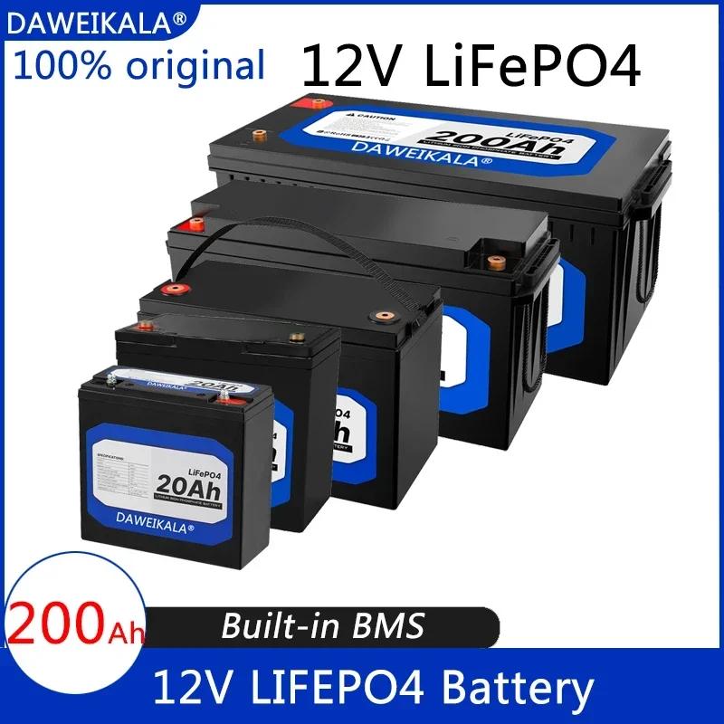 2023 New 12V 20Ah 50Ah 100Ah 150Ah 200Ah LiFePo4 Battery Pack Lithium Iron Phosphate Batteries Built-in BMS For Solar Boat
2023 New 12V 20Ah 50Ah 100Ah 150Ah 200Ah LiFePo4 Battery Pack Lithium Iron Phosphate Batteries Built-in BMS For Solar Boat