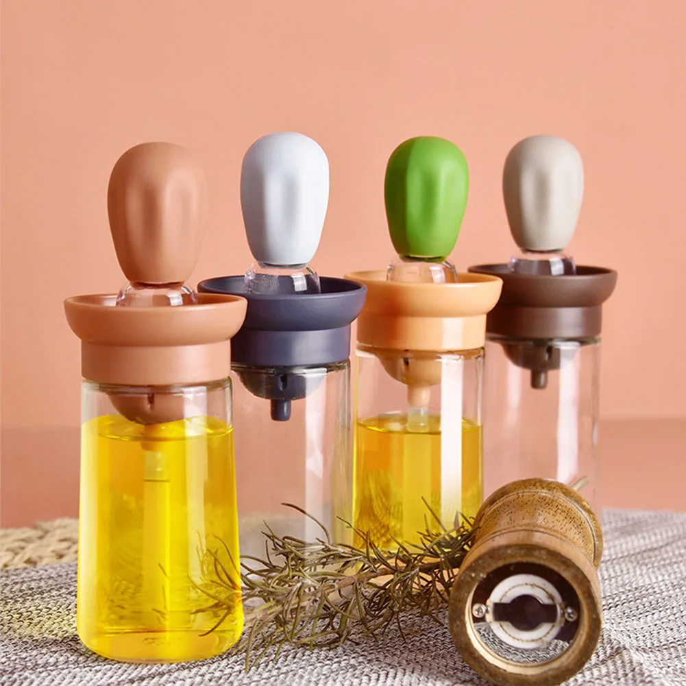 New Kitchen Oil Bottle Silicone Glass Oil Container With Brush Barbecue Spray Bottle Oil Dispenser For Cooking BBQ Accessories
New Kitchen Oil Bottle Silicone Glass Oil Container With Brush Barbecue Spray Bottle Oil Dispenser For Cooking BBQ Accessories