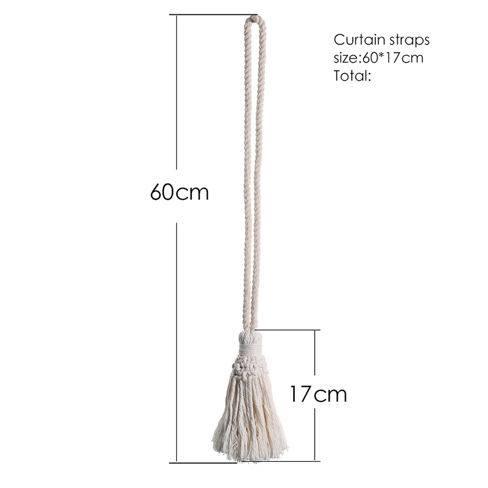 Handwoven Cotton Curtain Ties - Boho Bedroom Hanging Decor 8 S4eb8cb75a06b40398537e6f3c27f79fbr