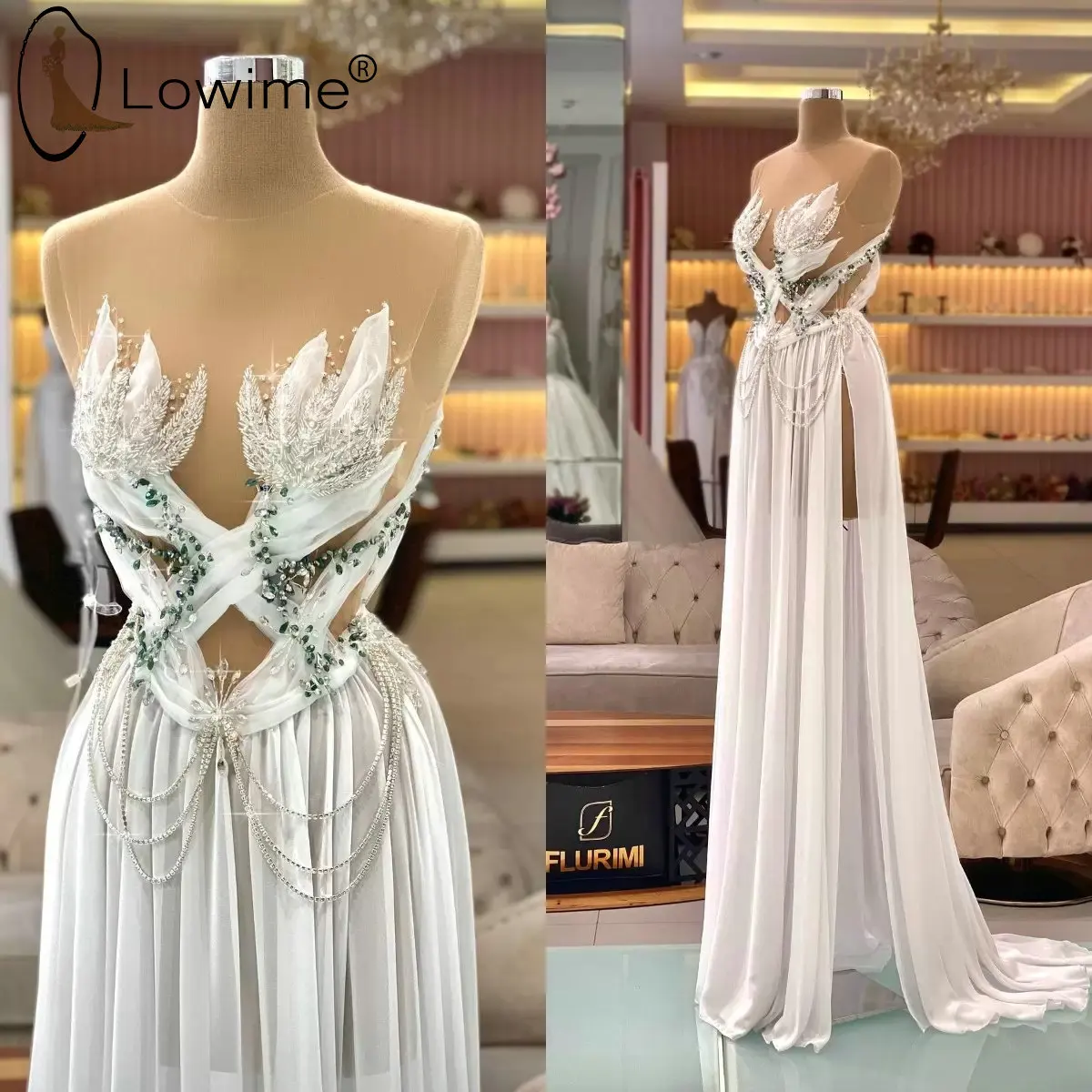 Sexy High Side Split Prom Dresses Chiffon A Line Beading Sheer Neck Evening Dress Sweep Train Black Girls Party Gowns
Sexy High Side Split Prom Dresses Chiffon A Line Beading Sheer Neck Evening Dress Sweep Train Black Girls Party Gowns