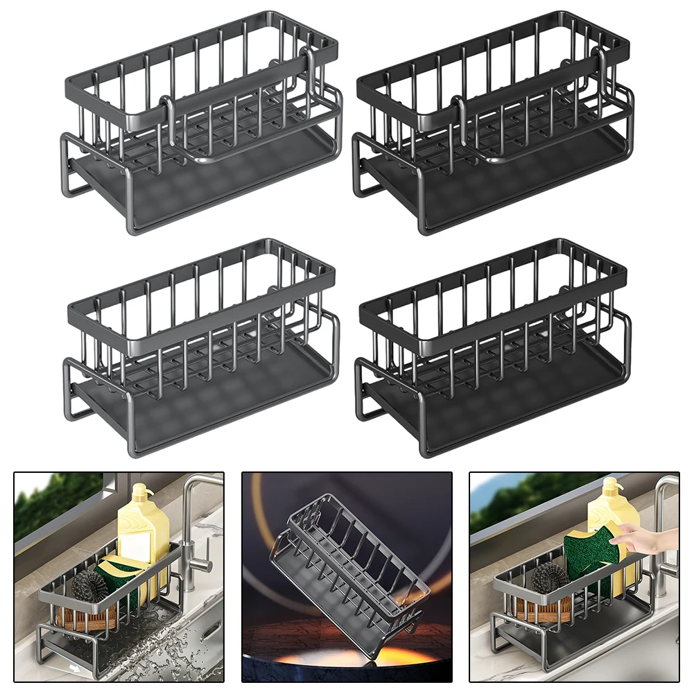 Self-draining Sink Shelf Stainless-Steel Kitchen Sink Drain Rack Soap Sponge Holder Kitchen Sink-Organizer
Self-draining Sink Shelf Stainless-Steel Kitchen Sink Drain Rack Soap Sponge Holder Kitchen Sink-Organizer