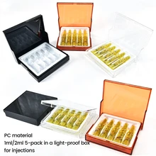 1Ml/2Ml Anti-Fall Light-Proof Injection Storage Box Medical Grade 5 Row Pill Case Liquid Medicine Powder Subcutaneous Injection
1Ml/2Ml Anti-Fall Light-Proof Injection Storage Box Medical Grade 5 Row Pill Case Liquid Medicine Powder Subcutaneous Injection