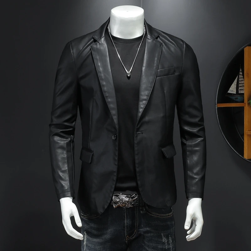 2023 New Men Leather Jacket/Suit Coat Fashion One Button/Business Casual Motorcycle Coat High Quality Leather Jacket Size 5XL-M
2023 New Men Leather Jacket/Suit Coat Fashion One Button/Business Casual Motorcycle Coat High Quality Leather Jacket Size 5XL-M