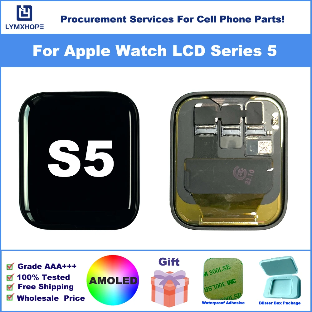 AMOLED для Apple Watch Series 5, ЖК-дисплей для iWatch S5 LCD 40 мм 44 мм, запасные части
AMOLED для Apple Watch Series 5, ЖК-дисплей для iWatch S5 LCD 40 мм 44 мм, запасные части