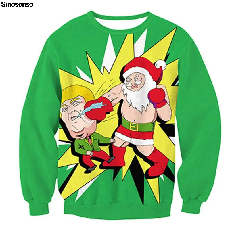 Men Women Donald Trump Ugly Christmas Sweater Pullover Christmas Sweatshirt 3D Funny Printed New Year Eve Xmas Jumper Tops
Men Women Donald Trump Ugly Christmas Sweater Pullover Christmas Sweatshirt 3D Funny Printed New Year Eve Xmas Jumper Tops