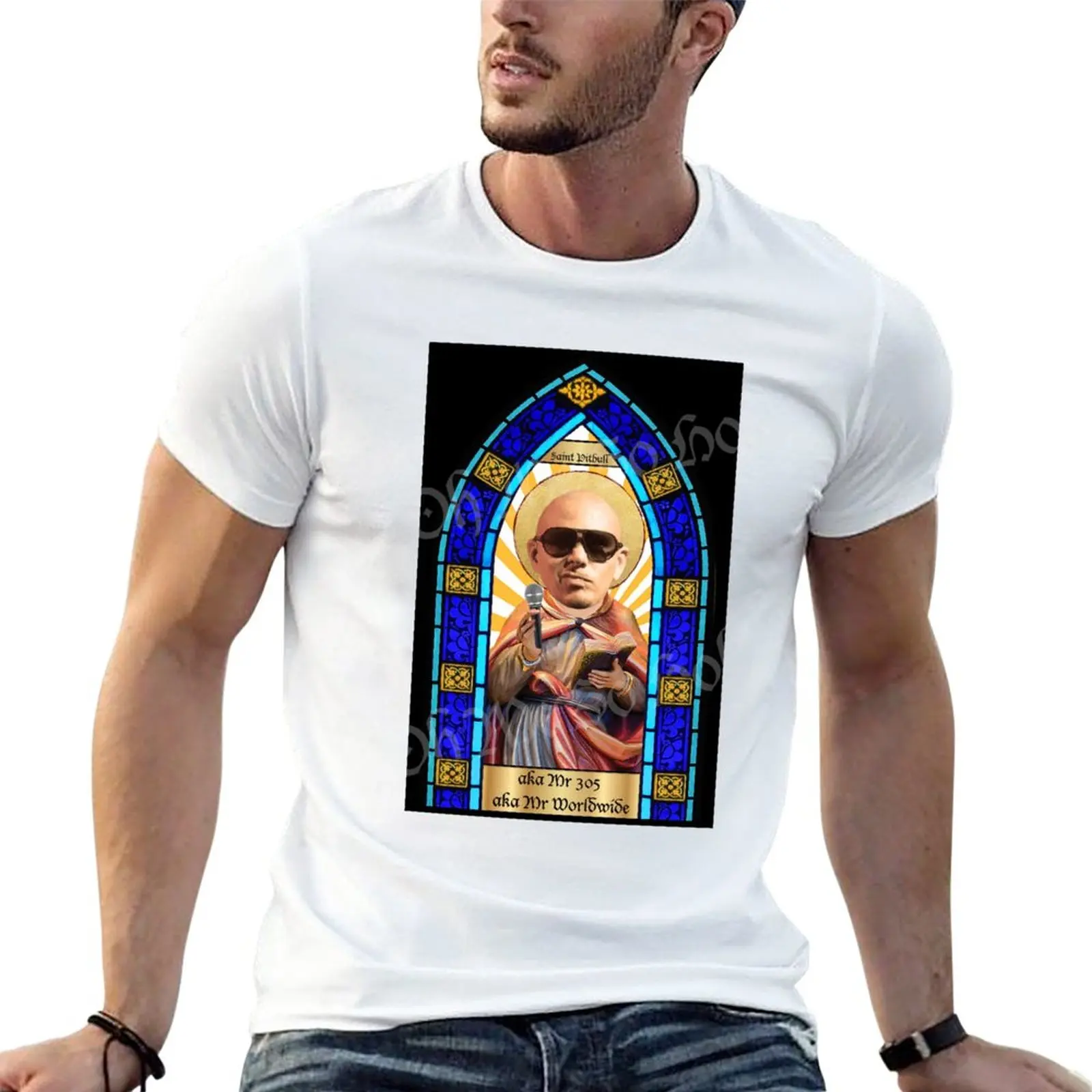 

New Saint Pitbull Mr Worldwide 305 T-Shirt Aesthetic clothing tops kawaii clothes sweat shirts, men