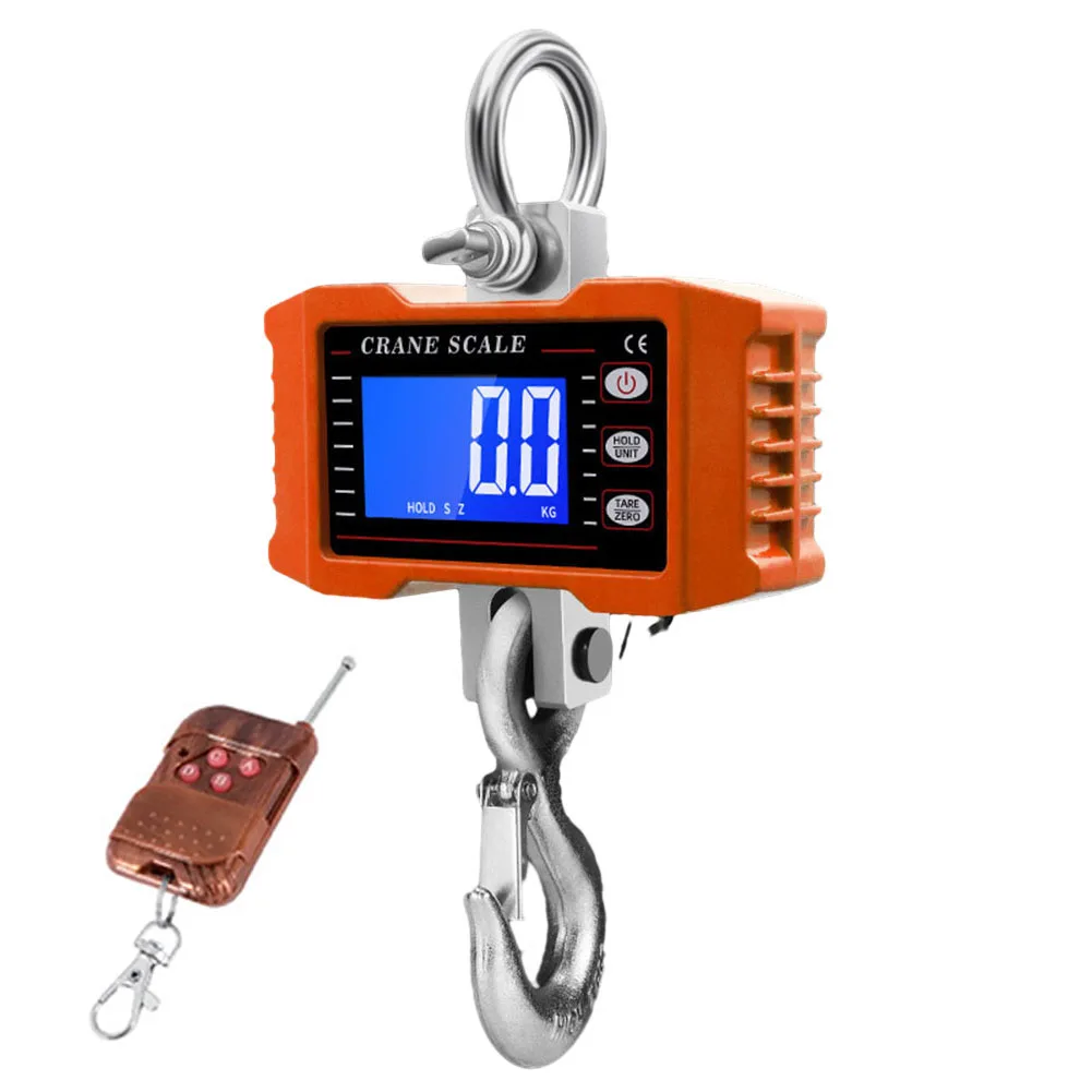 

Digital Hanging Scale Crane Hook Scale 1000kg Crane Scale With Remote Control Weighing Scales Analysis Instruments