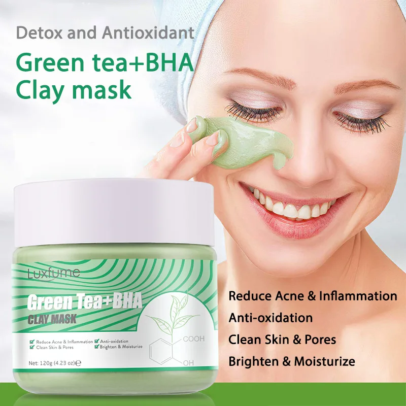 Green Tea and Salicylic Acid Green Clay Mask, Deep Cleansing Blackhead Clay Mask, Wrinkle, Blackhead, Pore, Acne Purifying Mask
Green Tea and Salicylic Acid Green Clay Mask, Deep Cleansing Blackhead Clay Mask, Wrinkle, Blackhead, Pore, Acne Purifying Mask