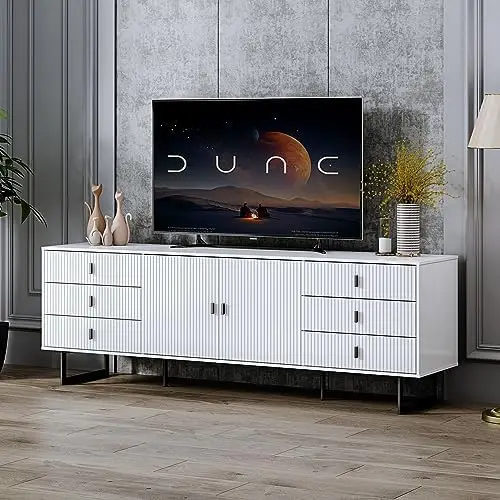 TV Stand for 75+ Inch TV, Modern Living Room Entertainment Center with Storage Cabinets,TV Table, Media Console with Ajustable
TV Stand for 75+ Inch TV, Modern Living Room Entertainment Center with Storage Cabinets,TV Table, Media Console with Ajustable
