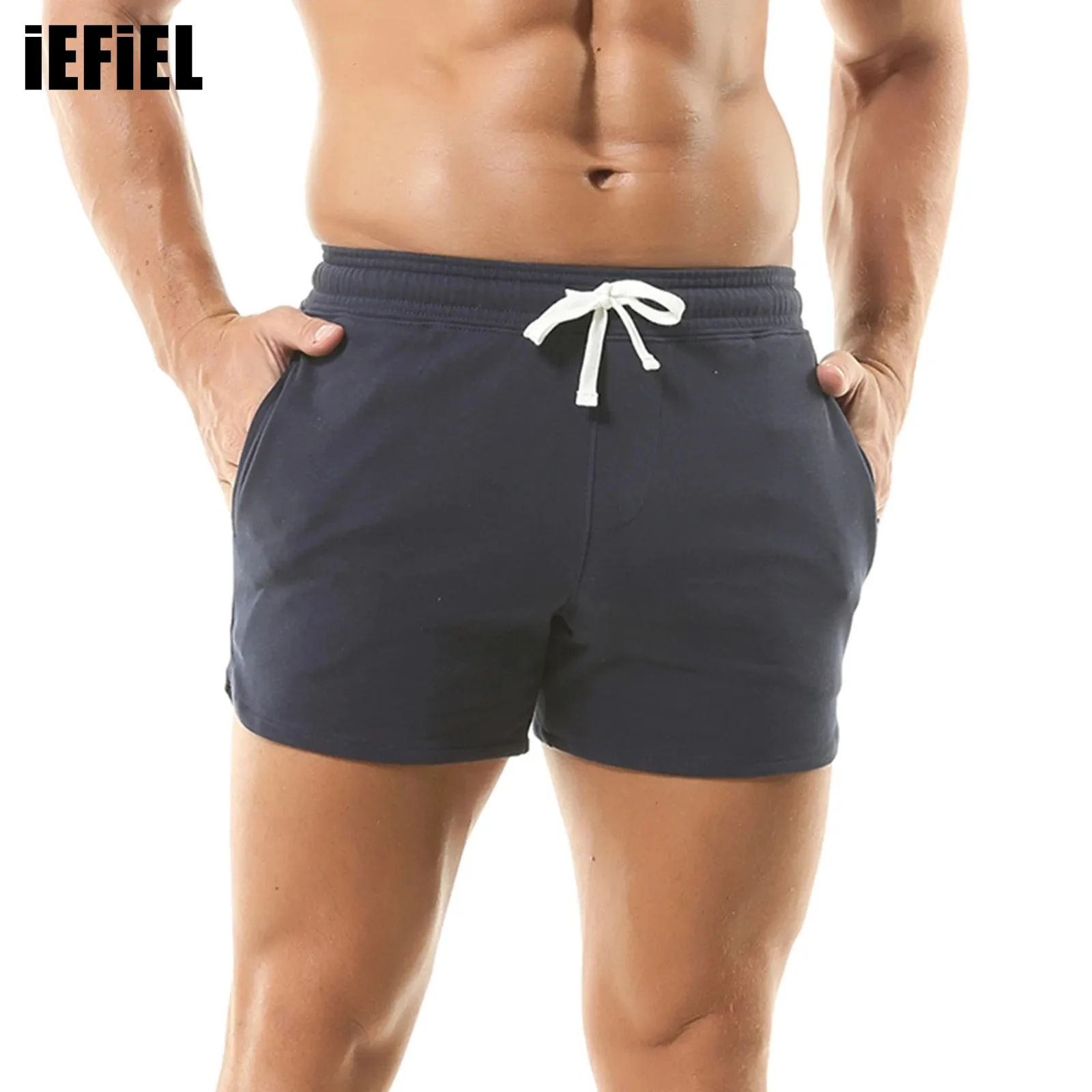 Mens Drawstring Sport Shorts Homewear Casual Solid Color Elastic Waistband Athletic Shorts with Pockets for Gym Vacation Beach
Mens Drawstring Sport Shorts Homewear Casual Solid Color Elastic Waistband Athletic Shorts with Pockets for Gym Vacation Beach