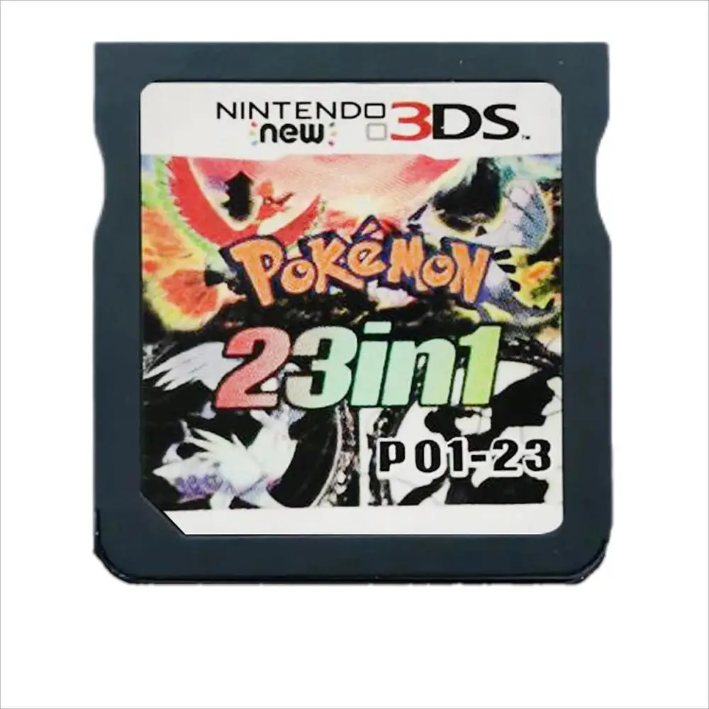 

Pokemon DS 3DS NDSi NDS Lite Game Card 23 In 1 Gold Heart Gintama / Beauty Black White Card Console English Language US Version