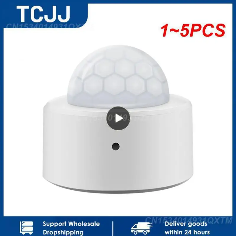 

1~5PCS Tuya 2 in 1 Zigbee Mini PIR Motion Detector +Bright Lux Light Passive Infrared Security Burglar Alarm Sensor