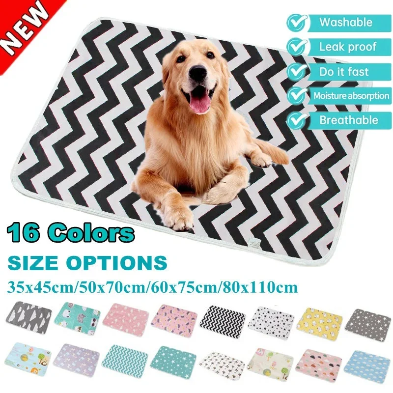 16 Colors Washable Waterproof Pet Puppy Dog Training Absorbent Pad Reusable Toilet Pee Bed Mats Pad 
16 Colors Washable Waterproof Pet Puppy Dog Training Absorbent Pad Reusable Toilet Pee Bed Mats Pad