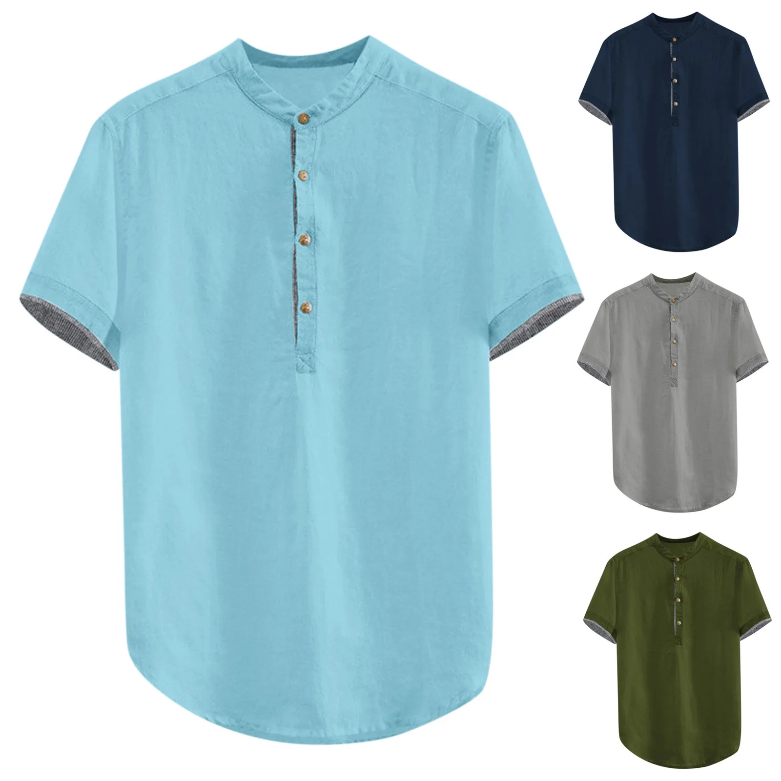 Men's Cotton Linen Summer Short Sleeve Shirt Solid Color Breathable Hawaiian Beach Male Tee Shirts Casual Blouse For Men Camisa
Men's Cotton Linen Summer Short Sleeve Shirt Solid Color Breathable Hawaiian Beach Male Tee Shirts Casual Blouse For Men Camisa