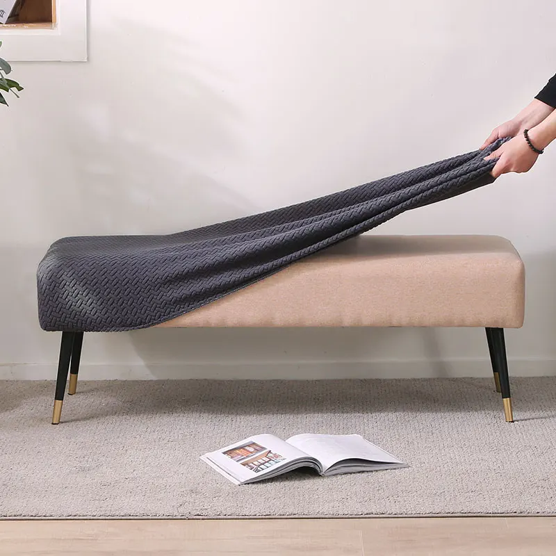 Housse de banc élastique en tissu polaire, antidérapante, amovible, lavable, pour siège de maison, salon, chambre à coucher, salle de Piano Housse de banc élastique en tissu polaire, antidérapante, amovible, lavable, pour siège de maison, salon, chambre à coucher, salle de Piano