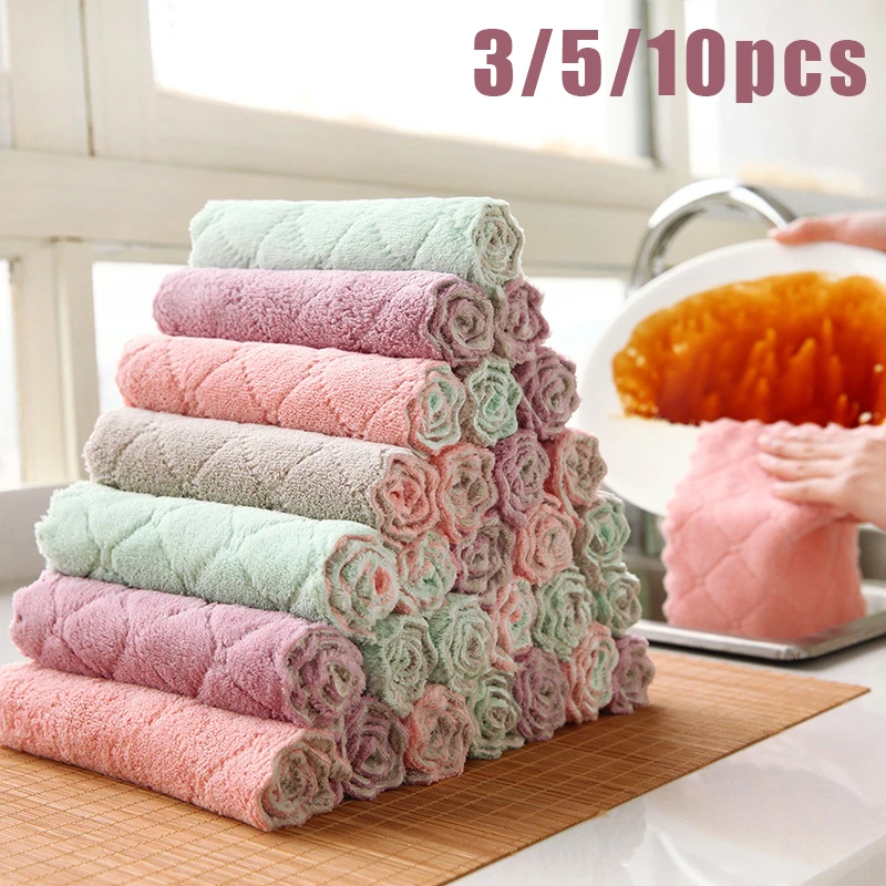 3/5/10Pcs Absorben Kitchen Towel Microfiber Kitchen Dish Cloth Non-stick Oil Cleaning Towels for Home Kitche Cleaning Tools
3/5/10Pcs Absorben Kitchen Towel Microfiber Kitchen Dish Cloth Non-stick Oil Cleaning Towels for Home Kitche Cleaning Tools