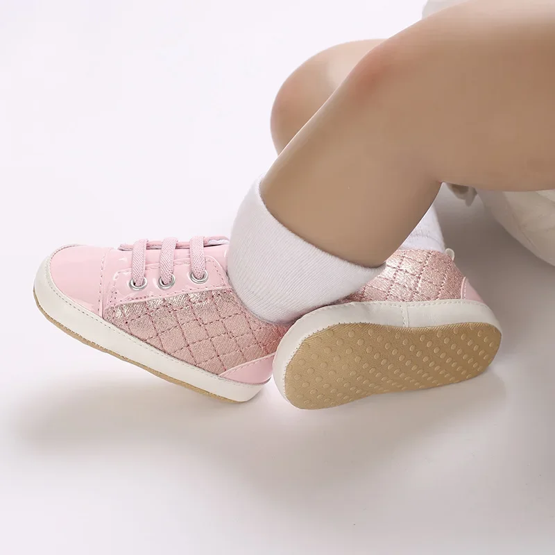 

Newborn Baby Shoes Infant Toddler Casual Comfor Cotton Soft Sole Anti-slip PU Leather First Walkers Crawl Crib Shoes